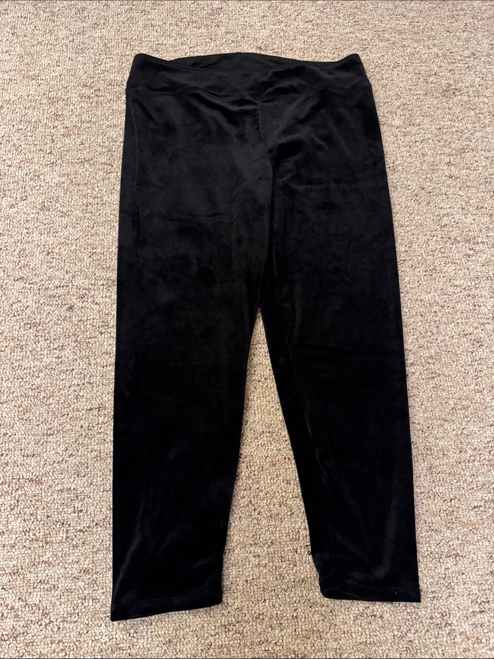 Cuddl Duds Black Velvet Track Pants